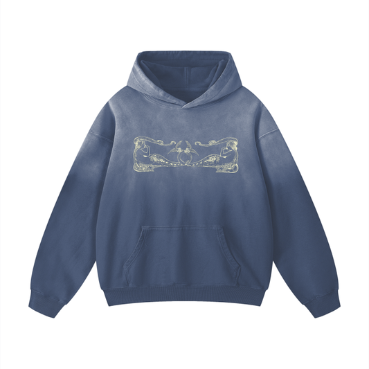 Serpentine Grey Blue Hoodie