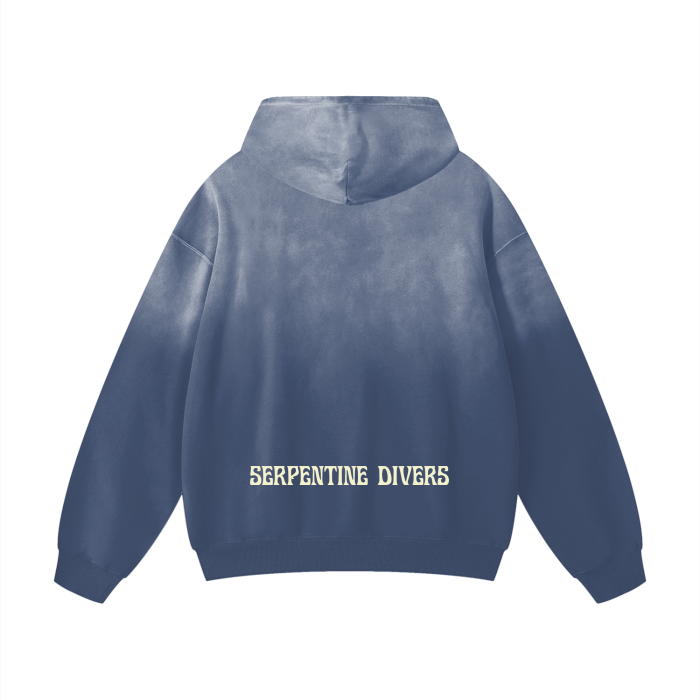 Serpentine Grey Blue Hoodie
