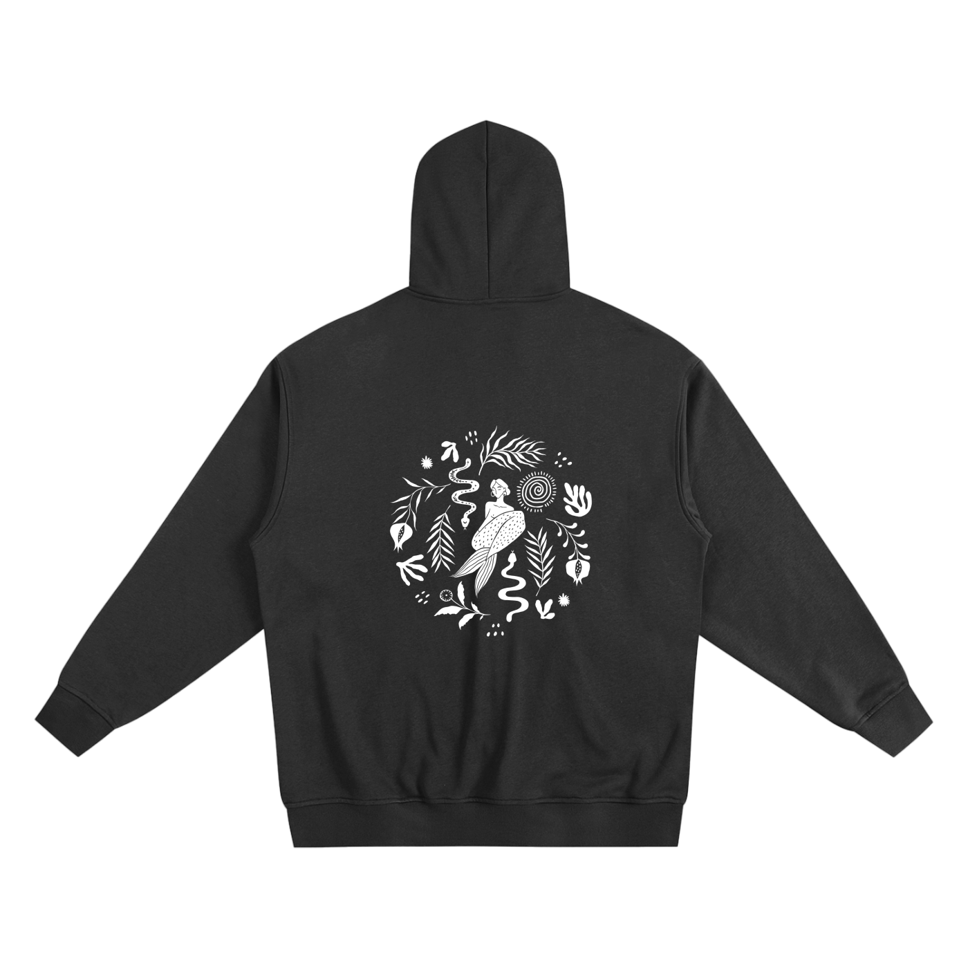 Serpentine Black Zip-Up Hoodie